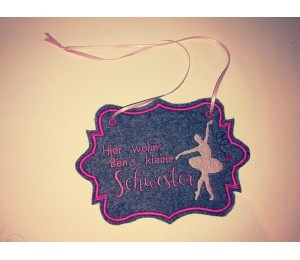 Stickserie - Ballerina inkl. ITH Schlüsselanhänger und Türschild 